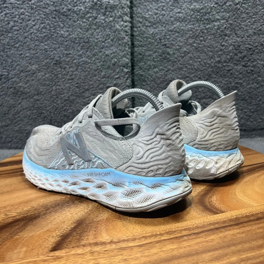 New Balance Fresh Foam Gray Blue Running Shoes Women's‎ Sneakers NO INSOLES